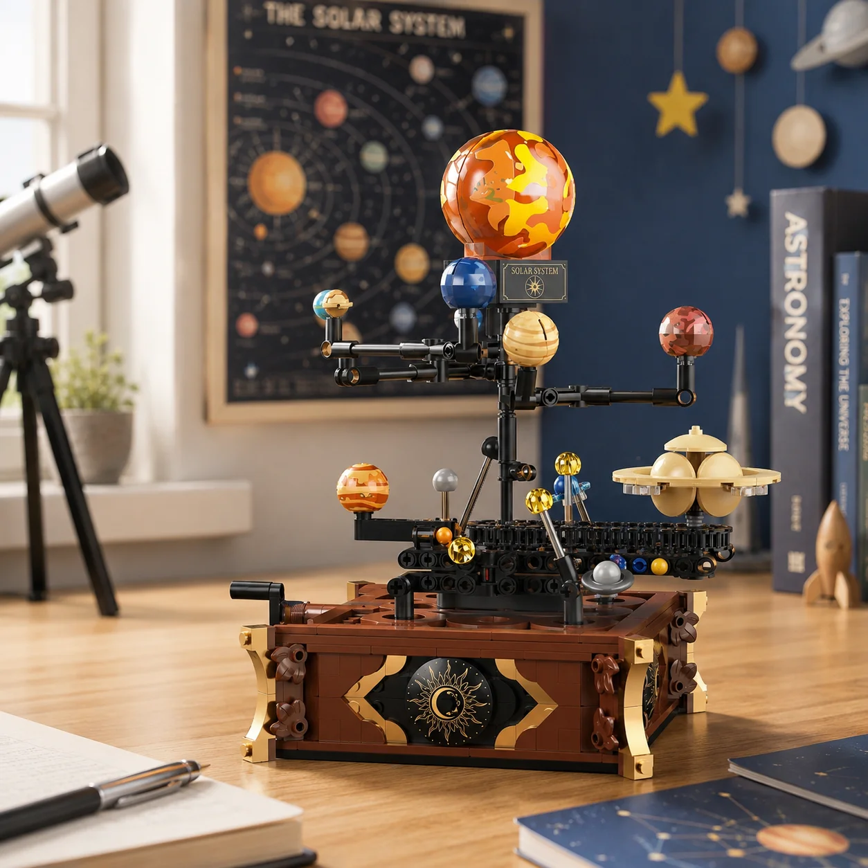 697 قطعة من مكعبات البناء الكل - مراجعة Solar System Orrery وسعره